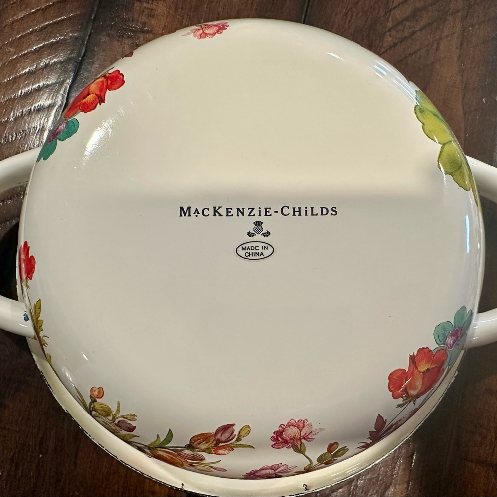 Mackenzie-Childs White Flower Market 8.25” Lidded Casserole - Picture 4 of 7
